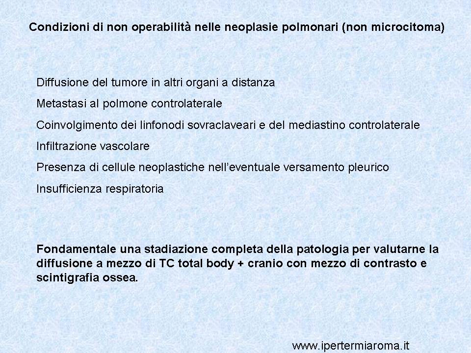 Operabilità del tumore polmonare