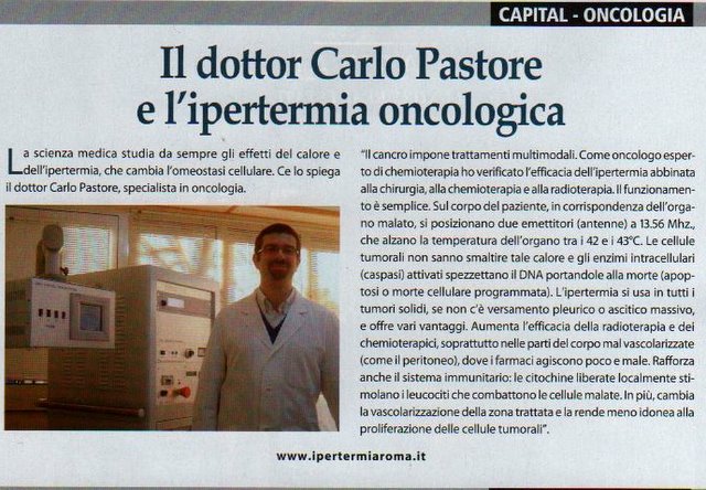 Capital: Carlo Pastore e l'ipertermia oncologica